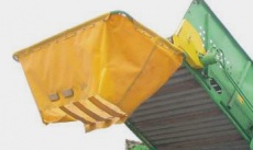 <p>PYRA 3000 harvester is provided with a hydraulically raised hopper for adjustment the discharge height in the range from 1.25 mm to 3.7 m</p>