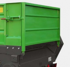 Spreader has a standard equipmant with
a rear wall, after its assumption the fertilizer
can works as a trailer to transport agricultural
products